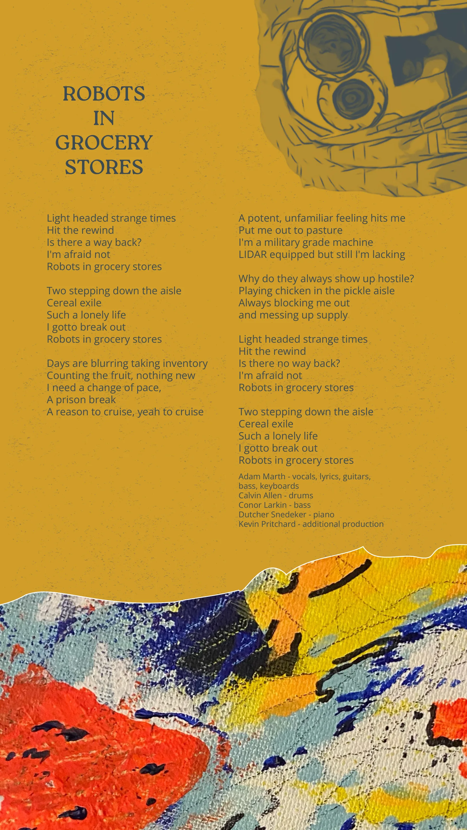 Bud lyrics — Robots in Grocery Stores