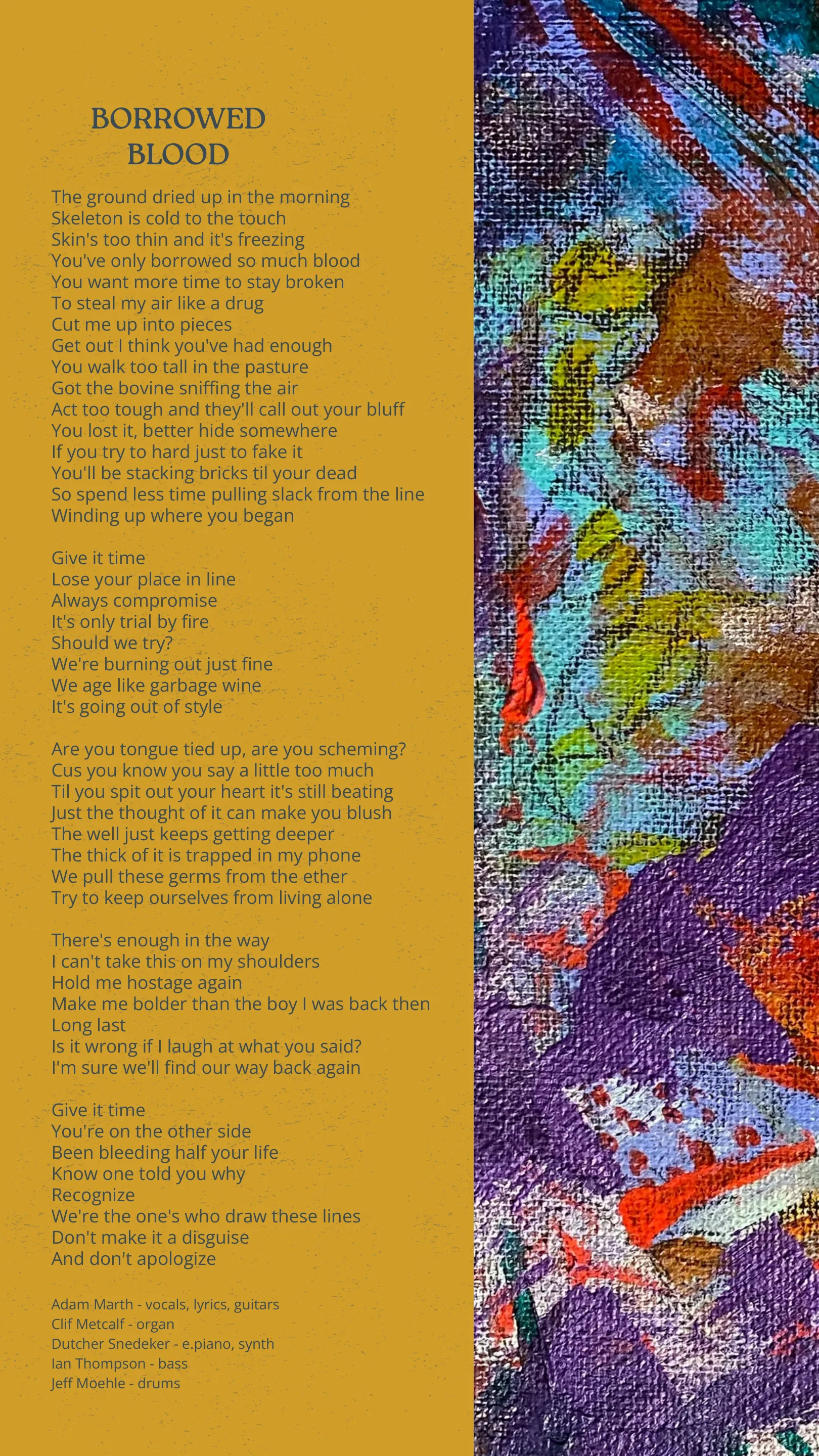 Bud lyrics — Borrowed Blood