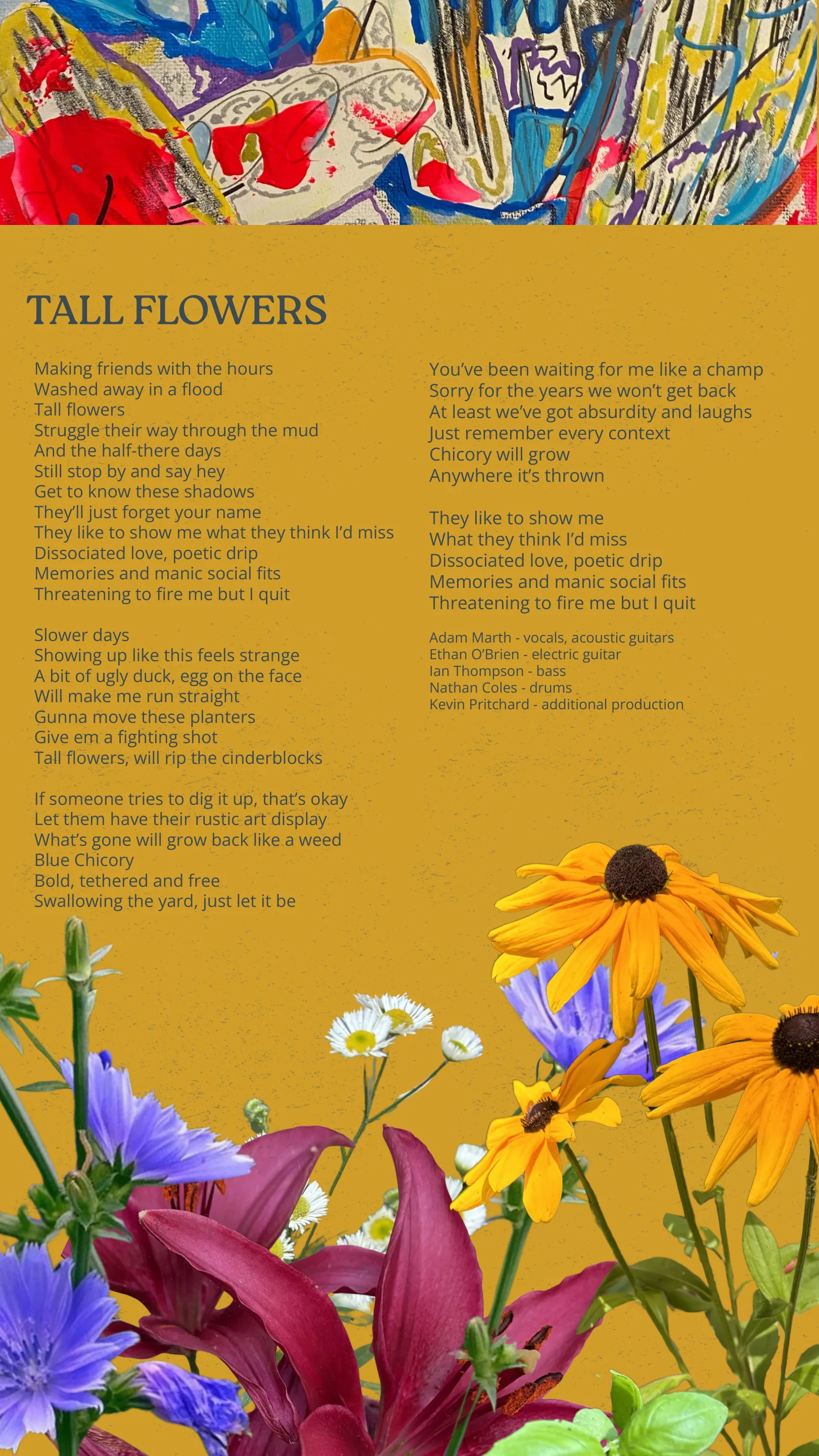 Bud lyrics — Tall Flowers